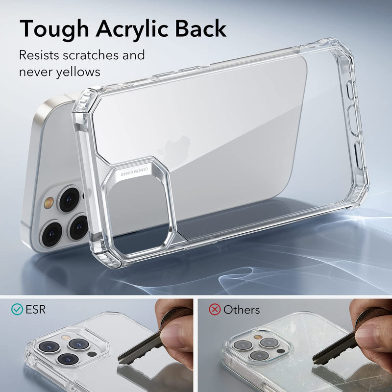 [Australia - AusPower] - ESR Air Armor Case, Compatible with iPhone 14 Pro Case, Military-Grade Drop Protection, Shock-Absorbing Air-Guard Corners, Yellowing Resistant, Hard Acrylic Back, Scratch Resistant, Clear 