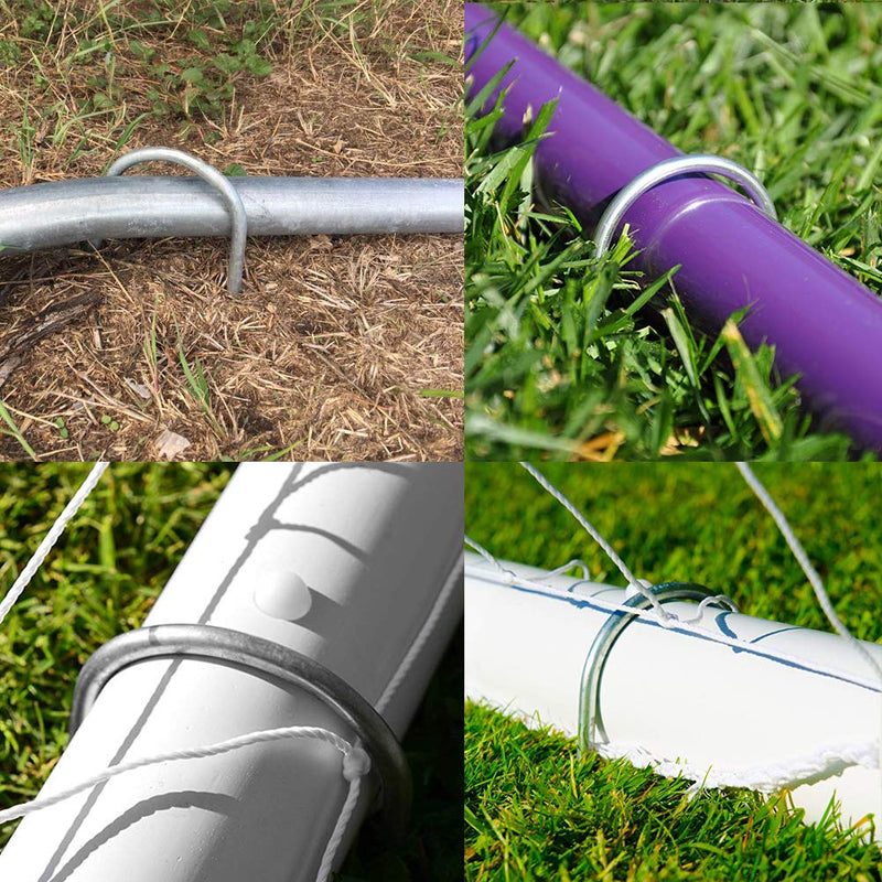 [Australia - AusPower] - Uniprime Trampoline Stakes U Shaped Anchors Heavy Duty Metal - Long Trampolines Ground Wind Stakes for Soccer Goals, Camping Tents, Garden Decoration 