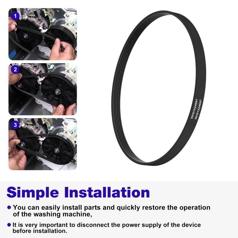 [Australia - AusPower] - WH01X24697 Washer Motor Drive Belt Replacement GE/Hotpoint Washing Machines AP6037512, 4585709, PS11767488 