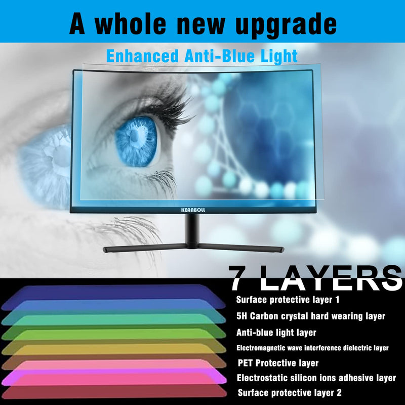 [Australia - AusPower] - 24 Inch Anti Blue Light Anti Glare Screen Protector for Diagonal 24" Desktop Standard or Curved Monitor 16:9 Widescreen, Filter Out Blue Light and Relieve Eye Strain to Help You Sleep Better 24 Inch 
