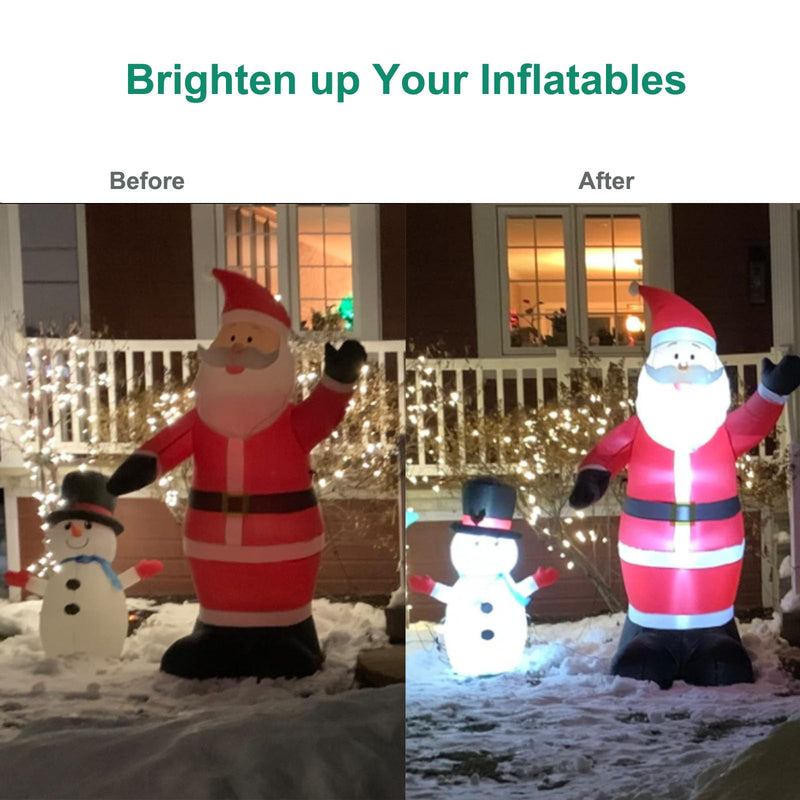 [Australia - AusPower] - 12V White Replacement Lights for Inflatables with Self Adhesive Pad 20Pcs 3 LED - Ideal for Yard Holiday Inflatables, Christmas Blowups 