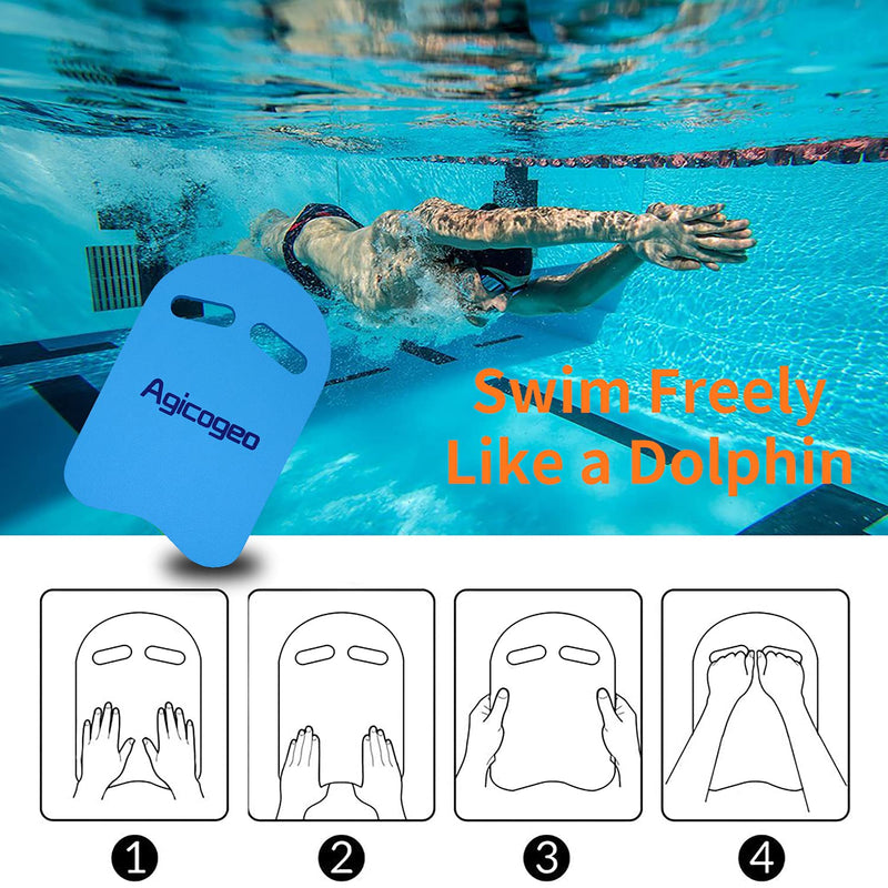 [Australia - AusPower] - Agicogeo Swimming Kickboards, Swimming Training Equipment for Adults, Swim Aid Float Kickboard for Kids and Beginner - EVA Foam Blue 