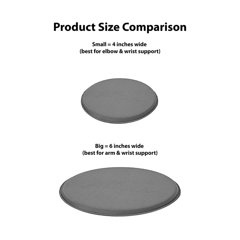 [Australia - AusPower] - jelbows Ergonomic Gel Wrist Rests for Arms and Elbows - The Perfect Pain Relief Solution for Tennis Elbow, Carpal Tunnel Sydrome, Bursitis, and Arthritis (Big Graphite Fabric, 2 Pack) Big Graphite Fabric 