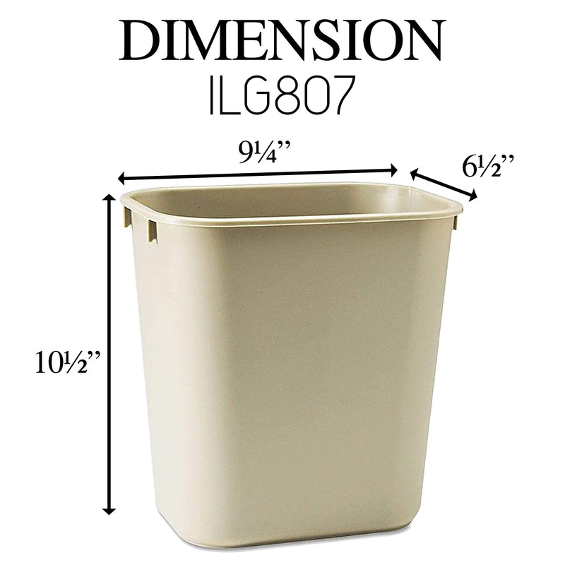 [Australia - AusPower] - Iliving ILG807 Commercial Fiberglass Fire-Resistant Trash Can, 7 Quart or 1.75 gal, Beige 