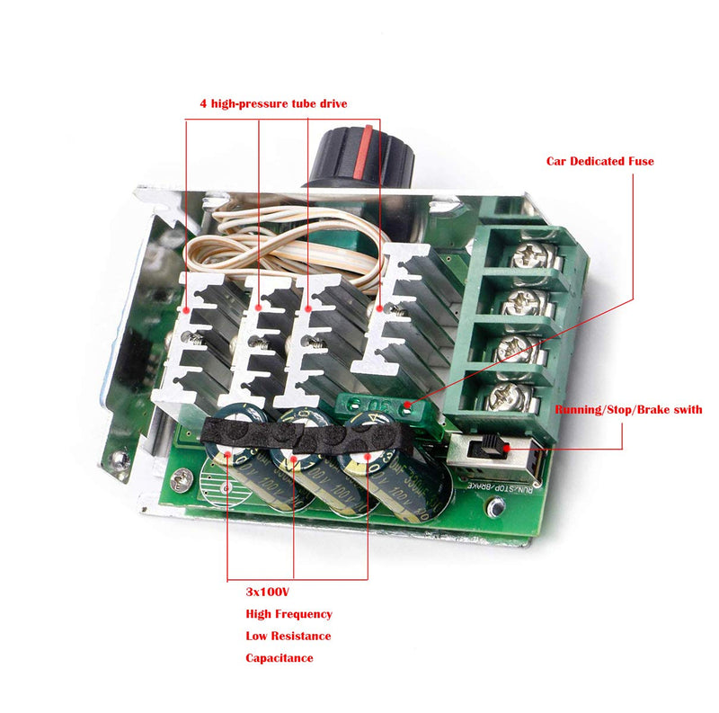 [Australia - AusPower] - 7-80V PWM DC Motor Speed Controller Switch 30A,Motor Speed Control Regulator 