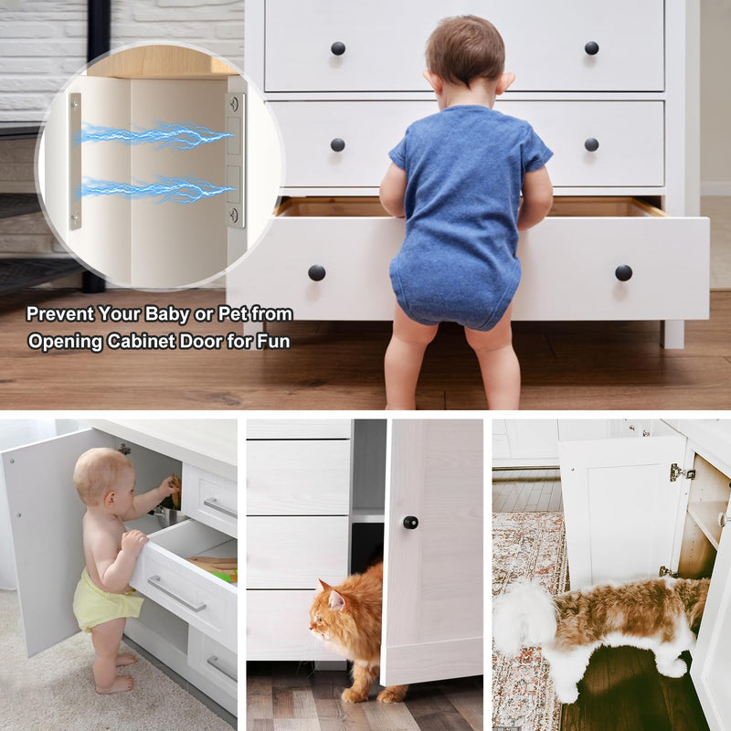 [Australia - AusPower] - Jiayi 30 Lb Cabinet Drawer Door Magnets, 2 Pack Magnetic Cabinet Door Catch Heavy Duty Kitchen Magnets Closures, Door Magnetic Catch Cupboard Double Magnets Latch for Wardrobe Closet Door Closing Sliver 