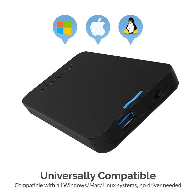 [Australia - AusPower] - SABRENT 2.5-Inch SATA to USB 3.0 Tool-Free External Hard Drive Enclosure [Optimized for SSD, Support UASP SATA III] Black (EC-UASP) 