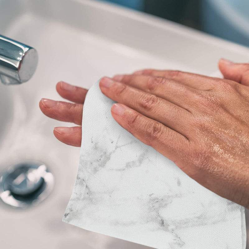 [Australia - AusPower] - Zonon 50 Pieces Marble Guest Napkins Disposable Hand Towels for Bathroom Paper Hand Towels Rustic Baby Shower Napkins Marbleized Guest Towels Dinner Napkins for Room Wedding 