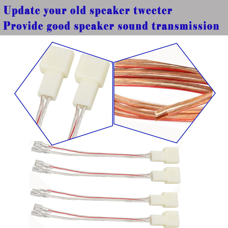 [Australia - AusPower] - 4 Pack Speaker Wire Harness Adapter Replacement for Nissan Speaker Harness 2004-2021, Infiniti Speaker Harness 2006-2018 Car Speaker Connector Harness Adapter 