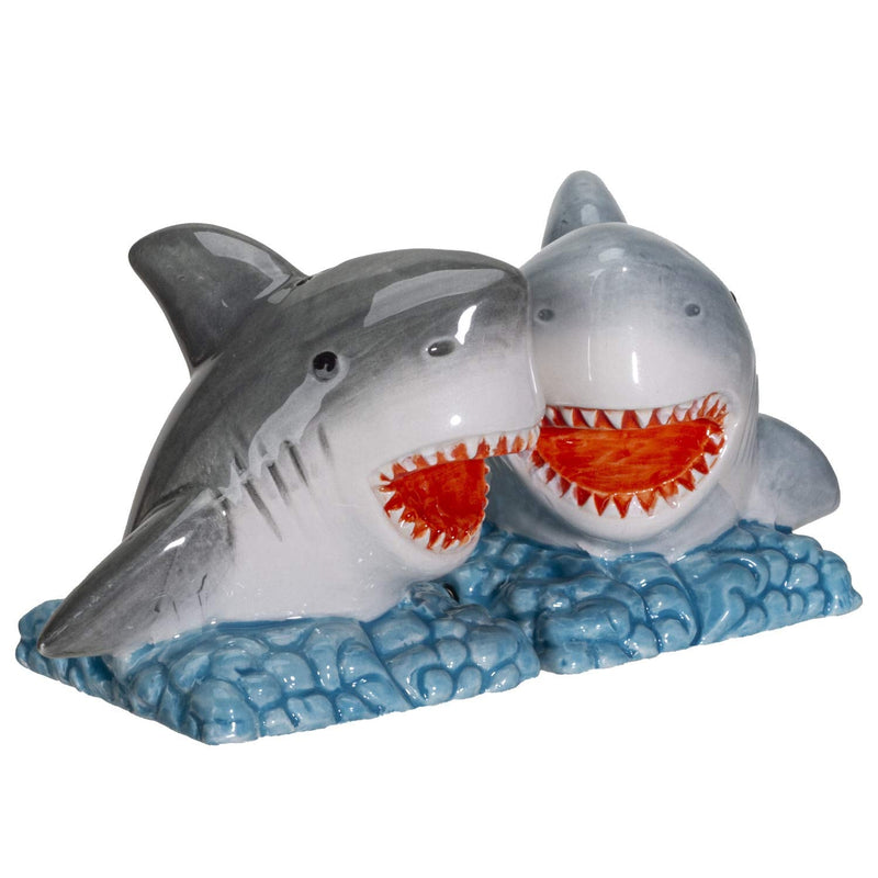 [Australia - AusPower] - Pacific Giftware Sharks on The Sea Ceramic Salt and Pepper Shakers Set 