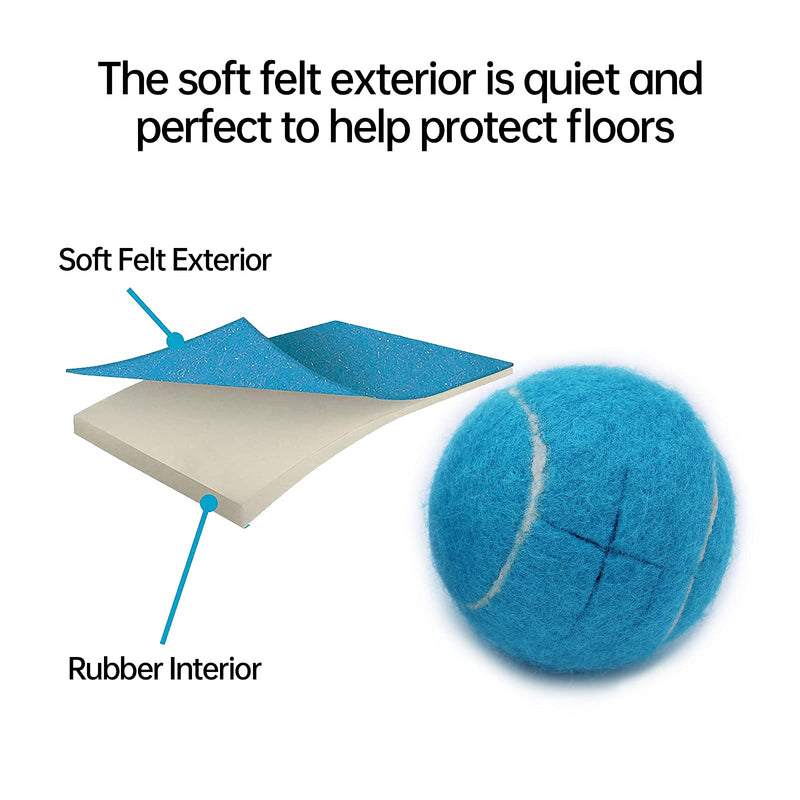 [Australia - AusPower] - Magicorange 4 PCS Precut Walker Tennis Balls for Furniture Legs and Floor Protection, Heavy Duty Long Lasting Felt Pad Glide Coverings 