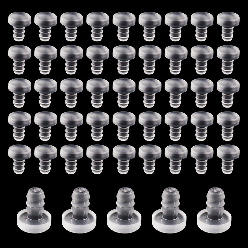 [Australia - AusPower] - LC LICTOP 50pcs Clear Rubber Grippers Glass Top Table Bumpers with Stem, fit M5 Hole,9x12mm 