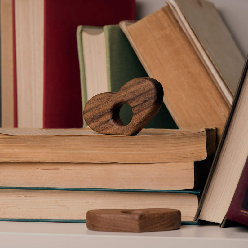 [Australia - AusPower] - TILISMA Book Page Holder – Handmade Wooden Heart Reading Accessories – Gifts for Book Lovers (Large) Large 