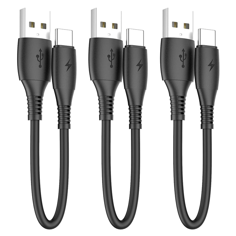 [Australia - AusPower] - USB C Cable Short 0.5FT 3-Pack, HOTNOW 6 inch USB Type C Fast Charger Cord for Samsung Galaxy S10 S9 S8 Plus Note 9 8, Power Bank and Other USB-C Devices 