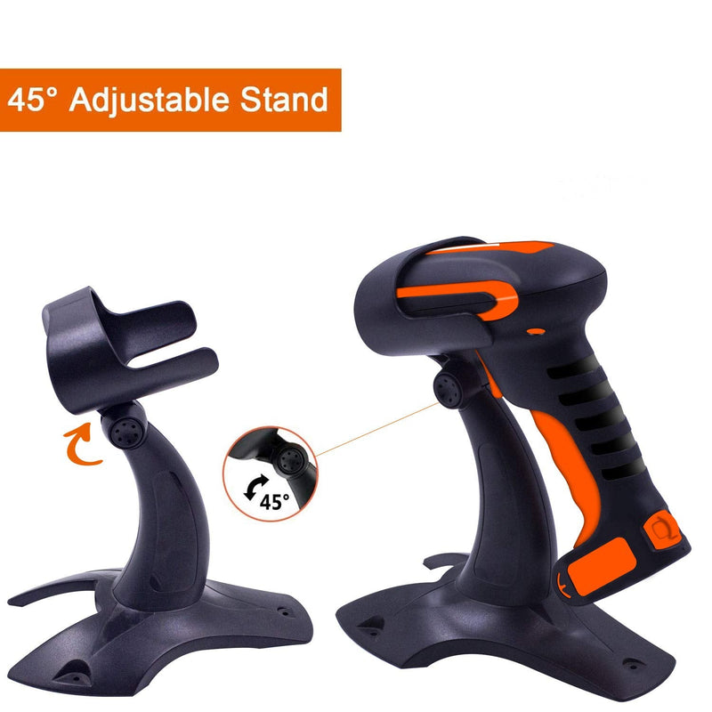 [Australia - AusPower] - Symcode Wireless 2D Bluetooth Barcode Scanner with Stand, 3 in 1 Bluetooth & 2.4GHz Wireless & USB Wired Connection, Industrial Dustproof and Waterproof, QR Image Bar Code Reader with Vibration Alert 2D Scanner 