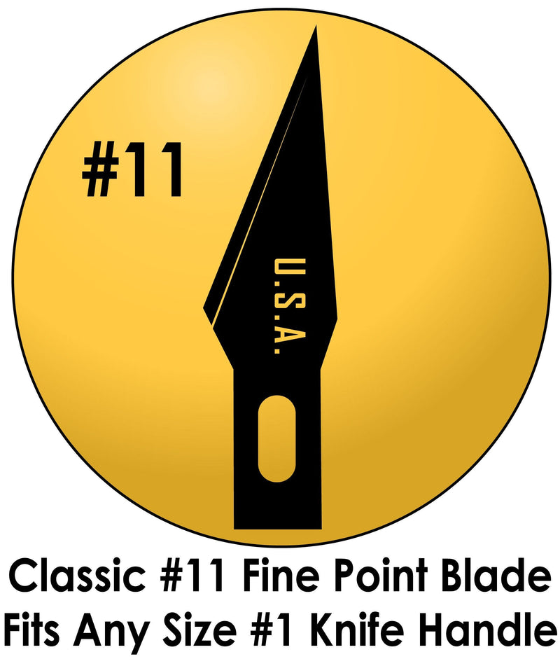 Premium USA-Made Steel Hobby Knife Blades Mega Bulk 100 Pack. Save Time ...