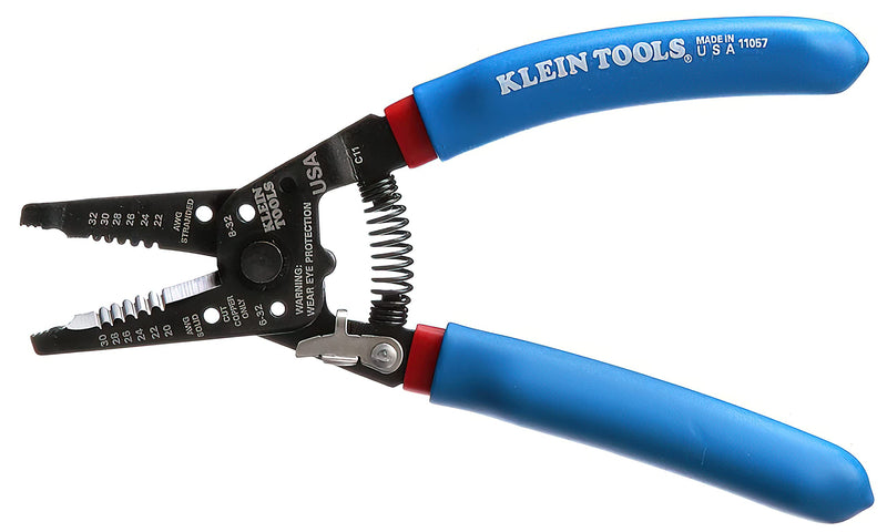 [Australia - AusPower] - Klein Tools 11057 Wire Cutter / Wire Stripper, Heavy Duty Wire Cutter Stripper for 20-30 AWG Solid Wire and 22-32 AWG Stranded Wire 20 - 30 AWG Solid, 22 - 32 AWG Stranded 
