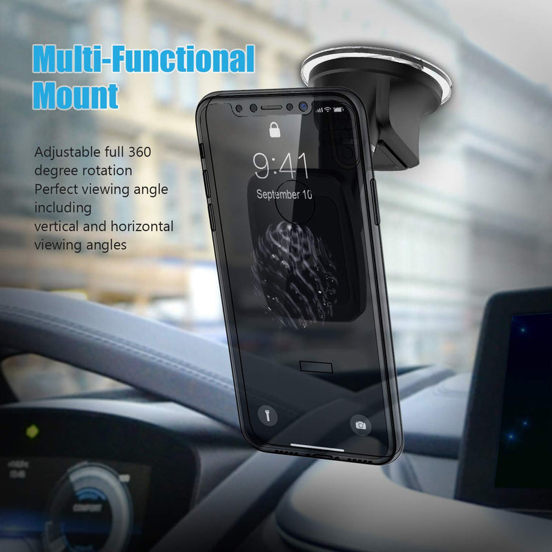 [Australia - AusPower] - Dashboard Mount, WixGear Universal Magnetic Car Mount Holder, Windshield Mount and Dashboard Mount Holder for Cell Phones with Strong Dashboard Gell– (New Rectangle Head) 