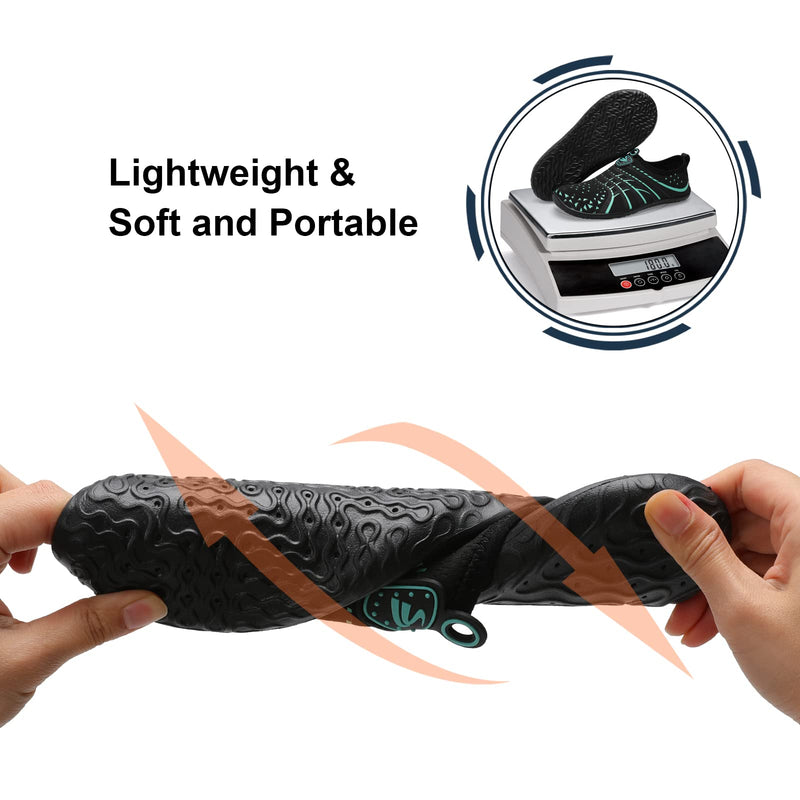 [Australia - AusPower] - Womens and Mens Water Shoes Breathable Quick Dry Soft Barefoot Aqua Socks for Swim Beach Surf Yoga Sport 5.5-6.5 Women/5-6 Men Jiao Blblue 