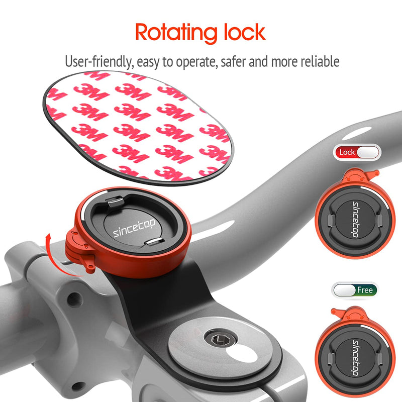[Australia - AusPower] - Bike Phone Mount,Mountain Bicycle Cell Phone Holder,Universal Aluminum Handlebar Stem Phone Clamp,Cycling Mobile Phone Clip,MTB Road Bike Quick Attach/Release for iPhone Samsung Galaxy Google-Orange 【1st Gen】Stem Mount-Orange 