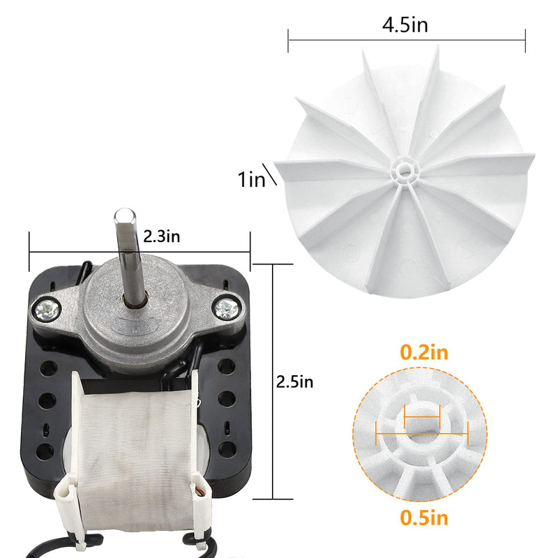 [Australia - AusPower] - Universal Bathroom Vent Fan Motor Replacement Electric Motors Kit SM550 Compatible with Nutone Broan Replaces C01575,65100 50 CFM, 120V 