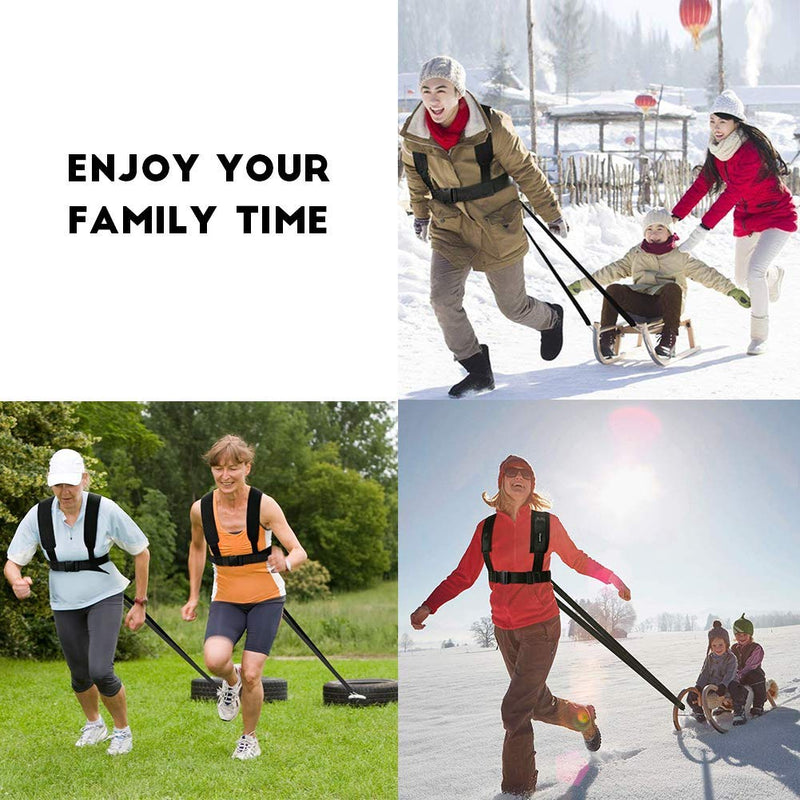 [Australia - AusPower] - OYINDIZ Sled Harness, Weight Speed Sled Workout Tire Pulling Harness Resistance and Assistance Trainer Physical Training Resistance Rope Football Training Equipment Harness for Men and Women 
