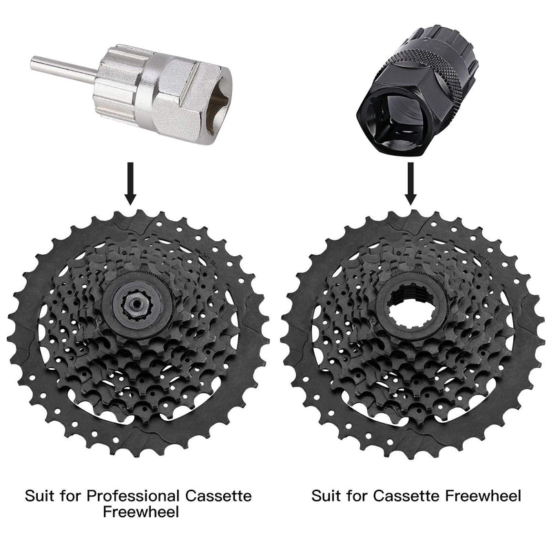 [Australia - AusPower] - QKURT Bike Chain Whip Tool Kit, 3PCS Cycle Cassette Removal Tool Fit for 7,8,9,10,11,12 Speed Chains 