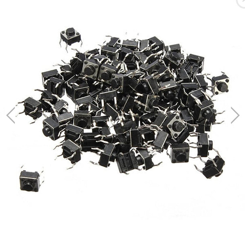 [Australia - AusPower] - DAOKI 100Pcs 6x6x5 mm Miniature Micro Momentary Tactile Tact Touch Push Button Switch Quality Switch SPST Miniature/Mini/Micro/Small PCB 6 x 6 x 5 mm 