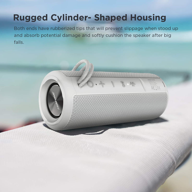 [Australia - AusPower] - MIATONE Outdoor Portable Bluetooth Wireless Speaker Waterproof - Grey 