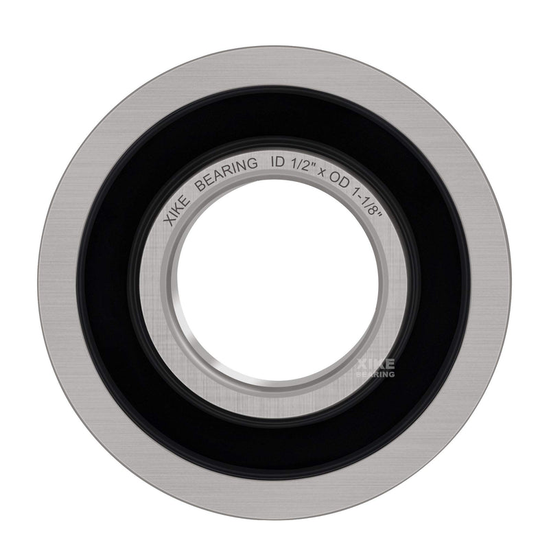 [Australia - AusPower] - XiKe 4 Pack Flanged Ball Bearings 1/2" x 1-1/8" x 1/2" inch. Be Applicable Lawn Mower, Wheelbarrows, Carts & Hand Trucks Wheel Hub. Wheel Bearings ID 1/2" x OD 1-1/8" 