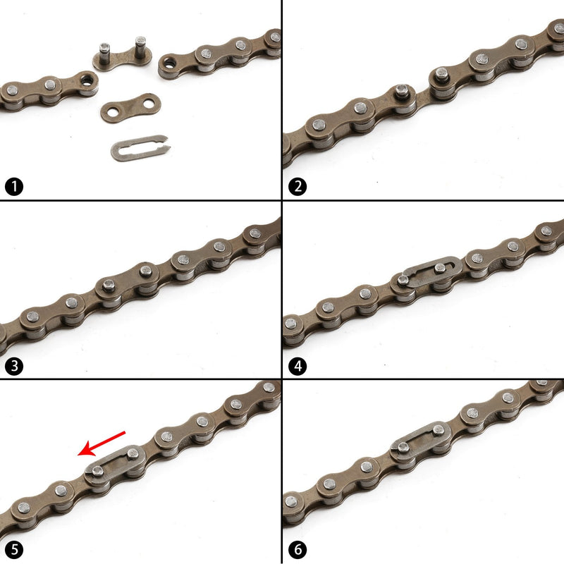 [Australia - AusPower] - ZONKIE Bike Chain Single-Speed, Bicycle Chain 1 Speed, 1/2 × 1/8 inch,116 Links 