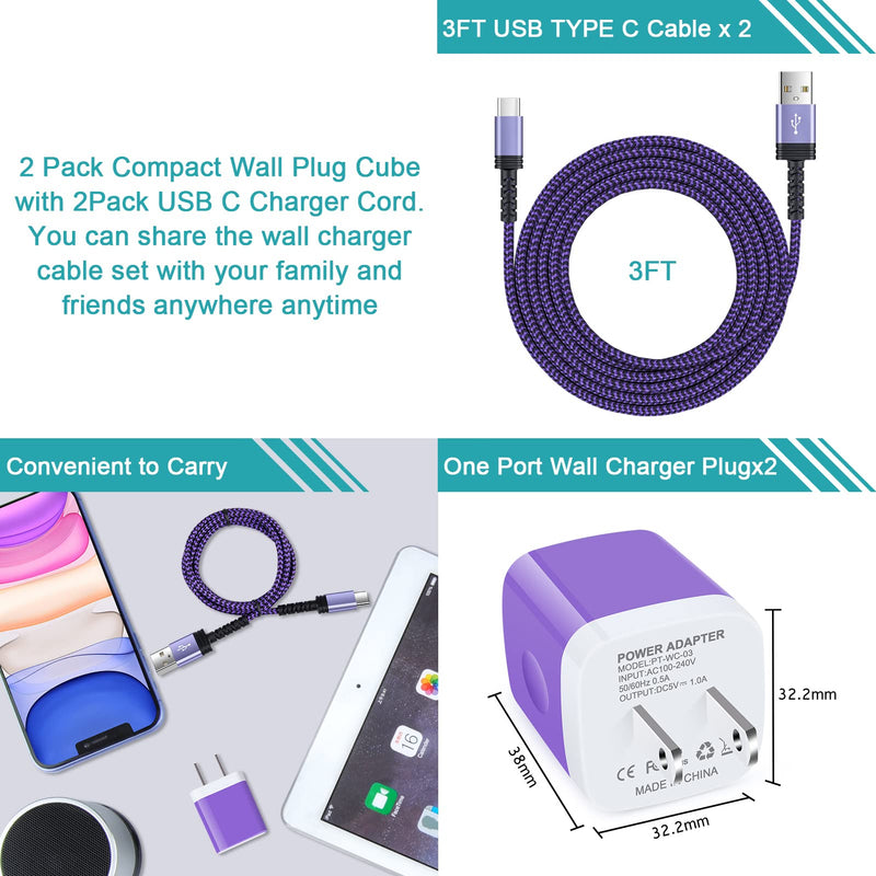 [Australia - AusPower] - USB Type C Cable Fast Charging Block Single Port with USB C Cord Fast Compatible Samsung Galaxy A52s/S22/S21/S20/S10/A11/A50/A51/M32/M52 5G,Moto G Stylus/Play/Power(2021),Razr,Google Pixel 6 Pro/6/5/4 