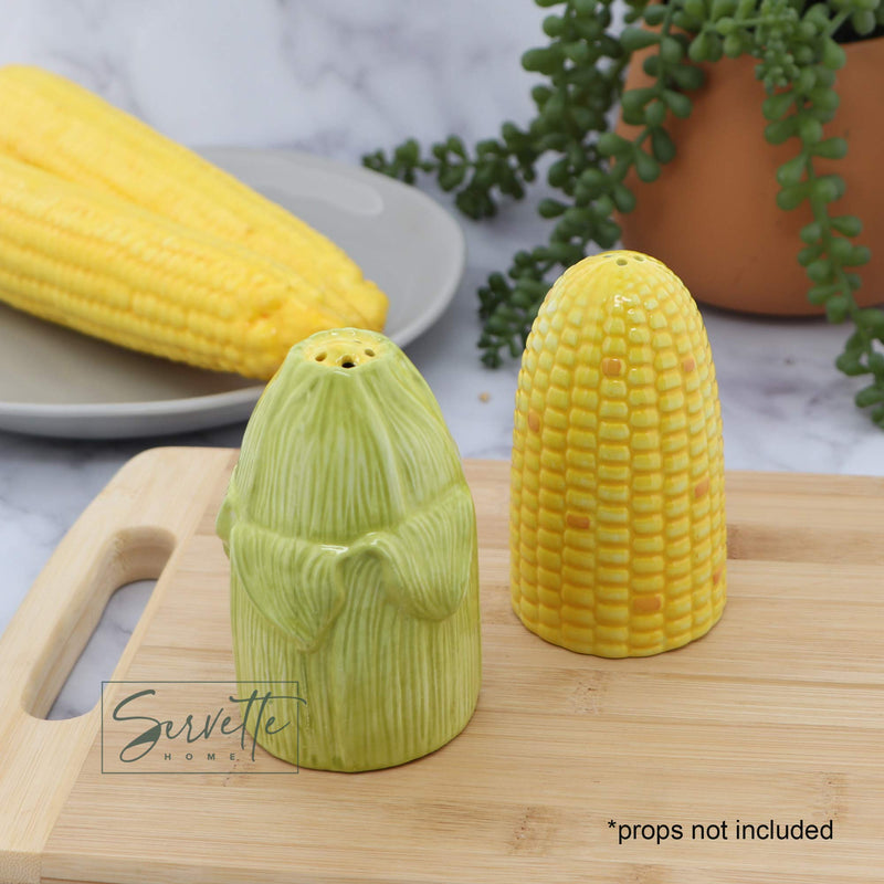 [Australia - AusPower] - Novelty Ceramic Vegetable Salt and Pepper Shakers Set - Corn 