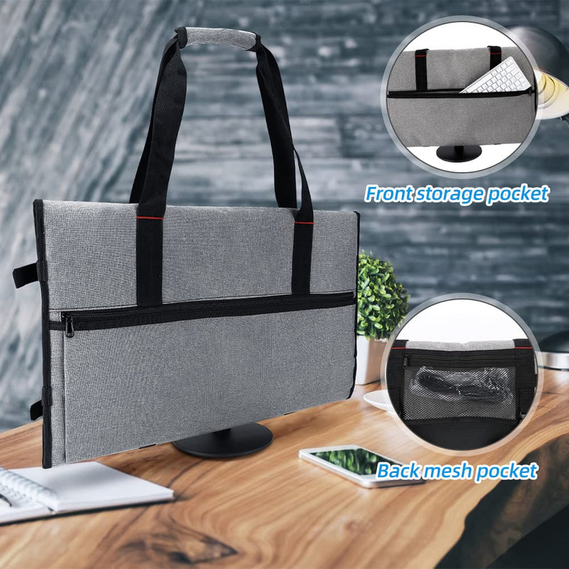 [Australia - AusPower] - Brynnl Travel Carrying Case for 24" iMac Desktop Computer, Protective Storage Bag for Monitors Dust Cover with Handle for 24 inch iMac Screen and Accessories, Grey 