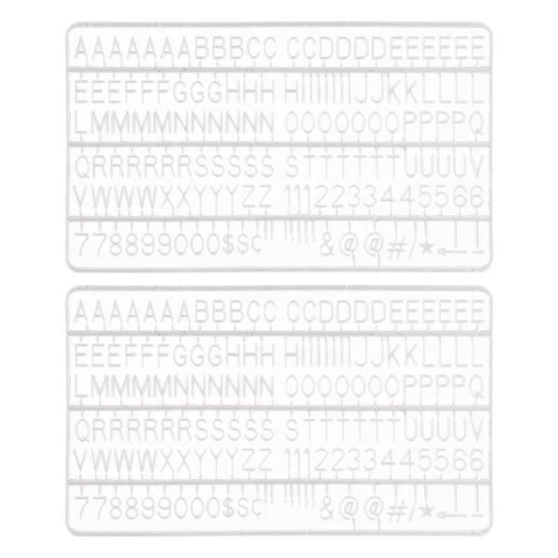 [Australia - AusPower] - 3/4 Inch Letters for Flet Letter Boards,300 Pieces Including Letters, Numbers & Symbols for Changeable Plastic Message Boards (White) 