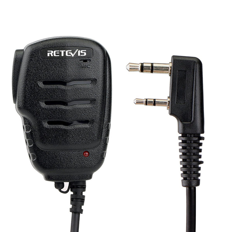 [Australia - AusPower] - Retevis H-777 Walkie Talkies Mic 2 Pin Shoulder Speaker Mic for Retevis RT22 RT21 RT19 H-777S RT15 RT68 RT27 RT21V RB26 RT18 RT1 RT28 RT-5R RT85 RT76 Arcshell AR-5 UV-5R BF-888S 2 Way Radios (1 Pack) 