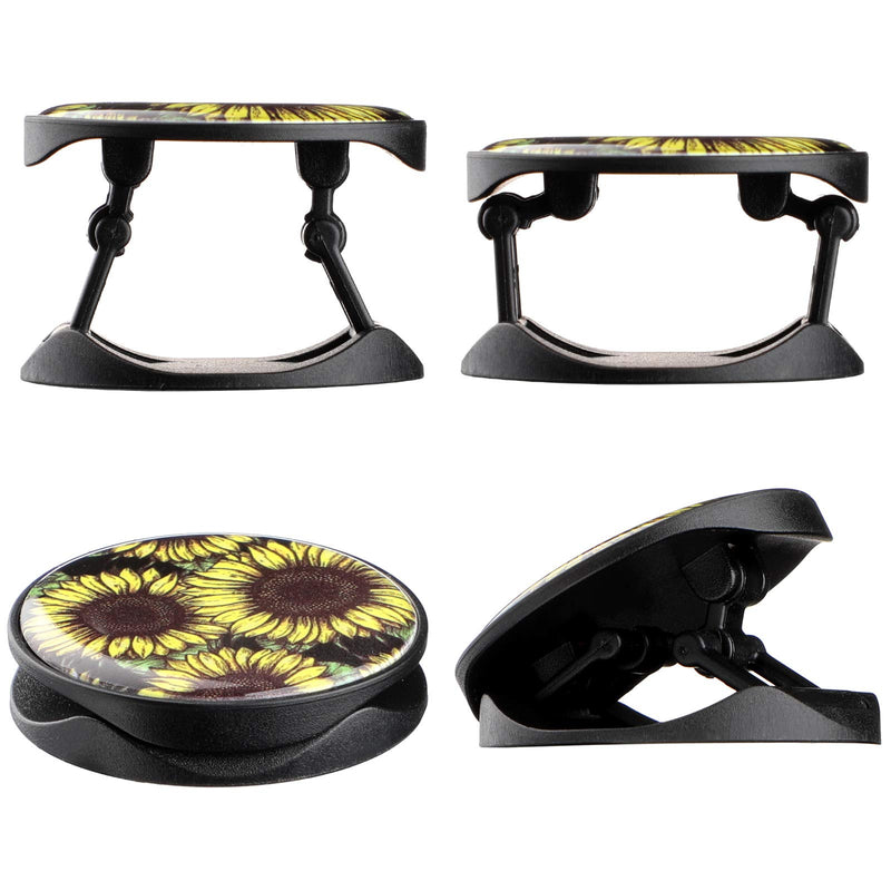[Australia - AusPower] - Konohan 4 Pieces Flower Expanding Stand Holder Daisy and Sunflowers Finger Stand Holders Foldable Expanding Stand Holder Phone Grip Socket Holder for Most Phone Cases and Tablets 
