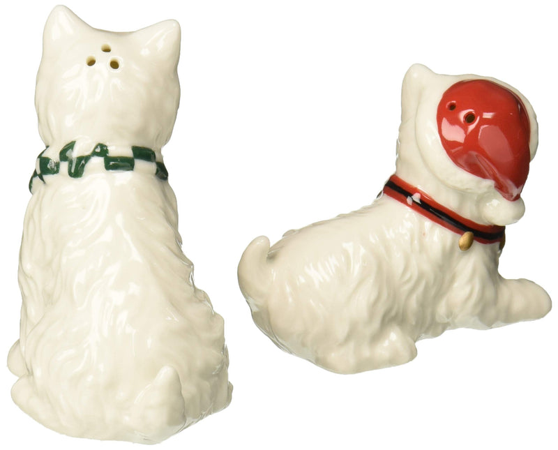 [Australia - AusPower] - Cosmos Gifts 56576 Christmas Salt and Pepper Shaker-West Terriers, 3-1/2 inches high, White 
