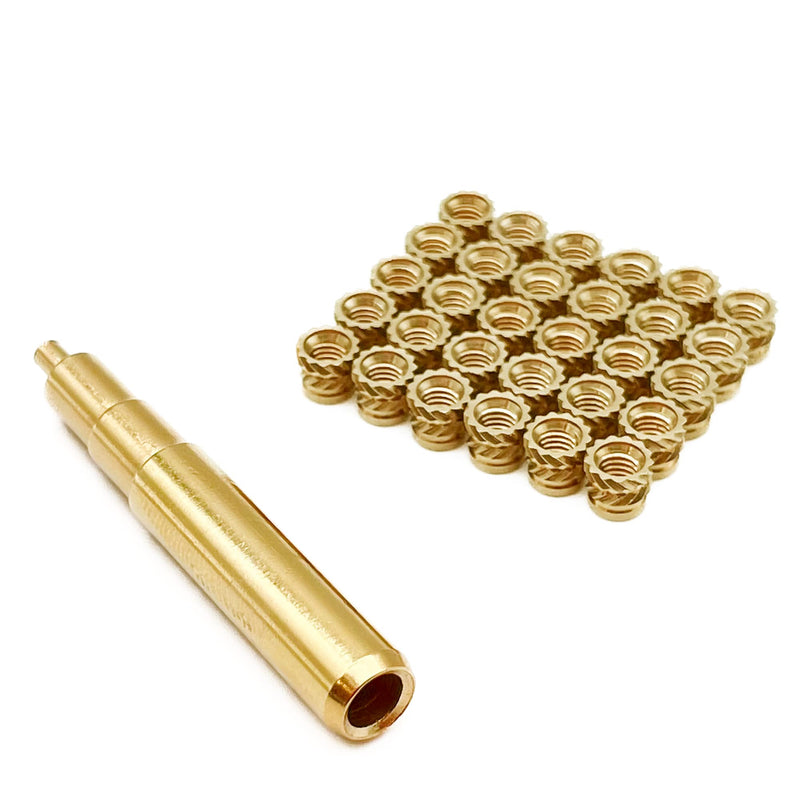 [Australia - AusPower] - Heat Set Insert Tip for M3 with Qty 30 M3 Inserts Compatible with Hakko FX-888D and Weller SP40NUS Irons 