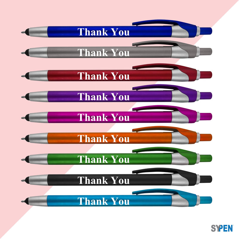 [Australia - AusPower] - Thank You Greeting Gift Stylus Pens for Touchscreen Devices - 2 in 1 Combo Pen - for Employee Appreciation, Events and Parties, 50 Pack 