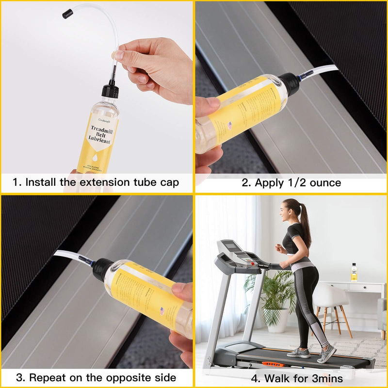 [Australia - AusPower] - 100% Silicone Treadmill Lubricant/Treadmill Lube, 4 Ounces Premium Silicone Oil for Treadmill Belt Lubrication, Easy to Apply Treadmill Belt Lubricant Oil, Suitable for Nearly All Type of Treadmills 