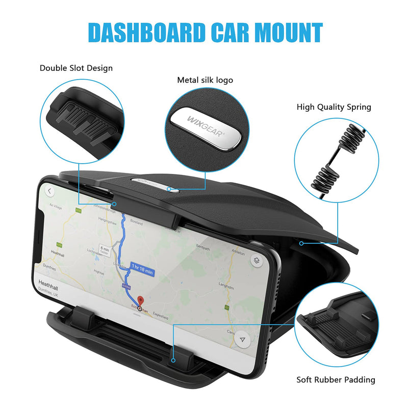 [Australia - AusPower] - Car Phone Mount, WixGear Dashboard Cell Phone Holder, Dash Mount Cell Phone Holder for Smartphone, Mobile Phone Car Mat Pad for Samsung, Galaxy, Nokia Smartphone, Google and Note 