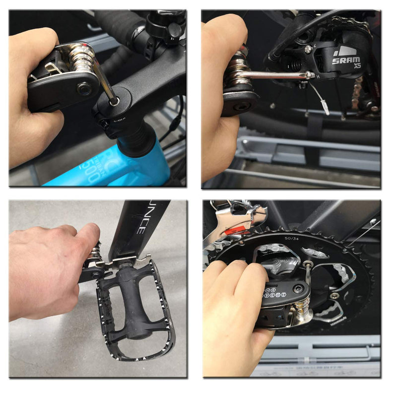 [Australia - AusPower] - Bike Repair Bag & Bicycle Tire Pump, Tire Puncture Repair Kit, Bike Multi Tool Set, Maintain Bike Repair Tool Kit Portable Bike Bag. Safety Emergency All in One Bike Tool for Camping Travel Bike Pump and Repair Tool 
