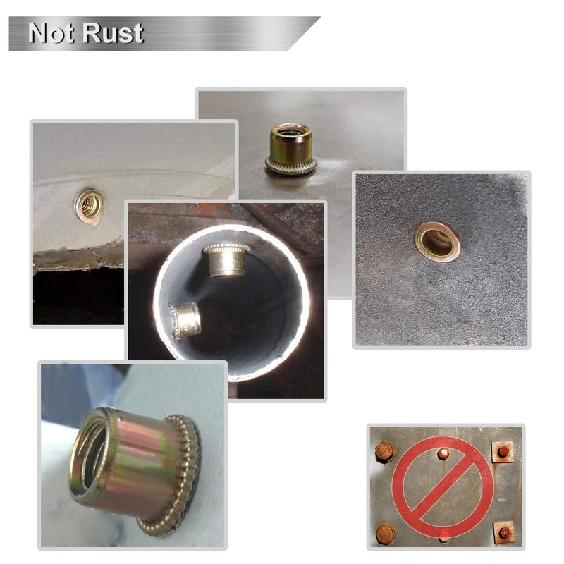 [Australia - AusPower] - Rivet Nuts-157pcs Nutsert Kit Rivnuts Nut Sert Kits,Nutsert Assortment Carbon Steel Threaded Insert |#8-32|#10-24|1/4"-20|5/16"-18|3/8"-16|UNC Multi-size Carbon Steel|Inch 