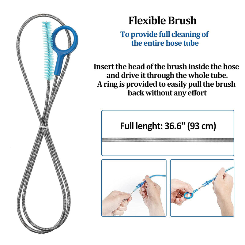 [Australia - AusPower] - 2 Packs Hydration Bladder Cleaning Kit, 10 in 1 Water Bladders Cleaner Set with Flexible Long Brush for Hose, Small Bite Valve Brush, Big Brush, Drying Collapsible Bladder Frame, Carrying Pouch 