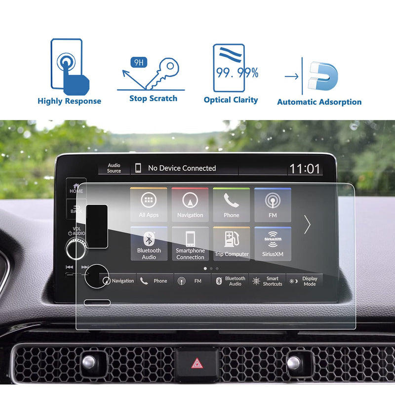 [Australia - AusPower] - LFOTPP Glass Screen Protector for 2022 H*onda Civic 9 Inch Tempered Glass Navigation 9H Hardness Car Infotainment Stereo Display Center Touchscreen Protective Film 9-Inch 