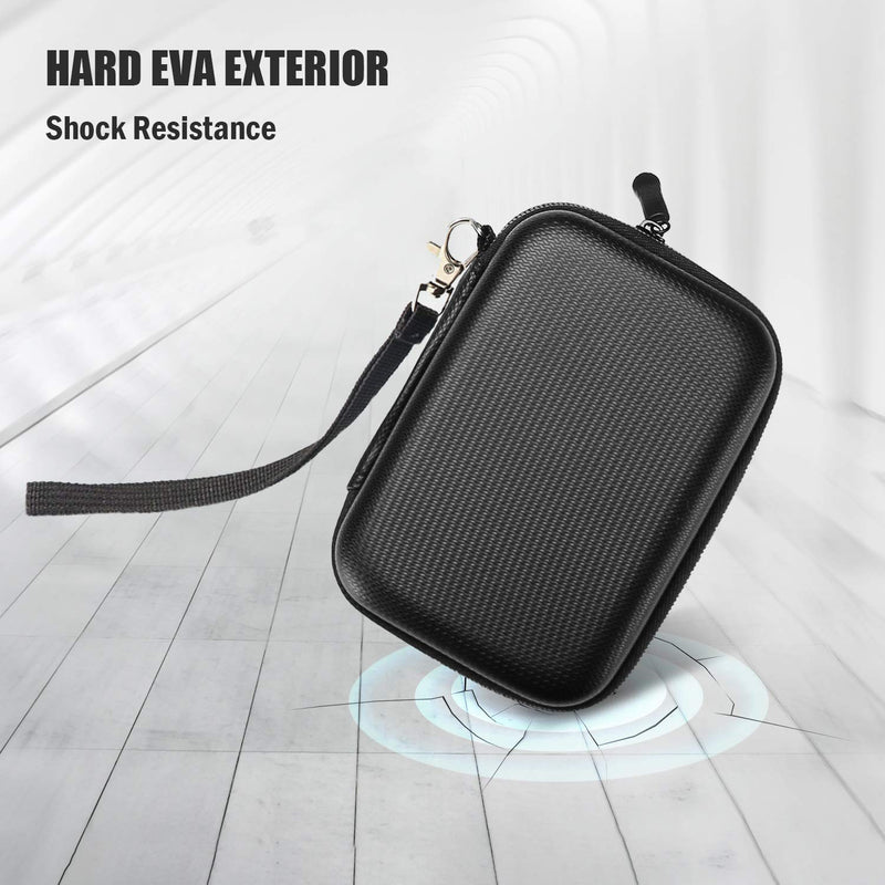 [Australia - AusPower] - ProCase Shockproof Carrying Case + Silicone Cover Combo for Samsung T5 / T3 Portable 250GB 500GB 1TB 2TB SSD USB 3.1 External Solid State Drives, Protective Hard EVA Storage Case Bag -Black 