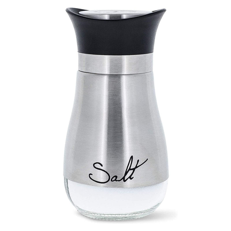 [Australia - AusPower] - Juvale Salt and Pepper Shakers Set, Stainless Steel and Glass Dispenser (4oz) 