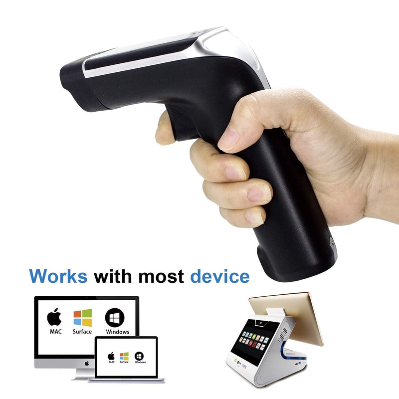 [Australia - AusPower] - Symcode Barcode Scanner,USB Wired Handheld Laser Bar Code Scanner Reader Black 