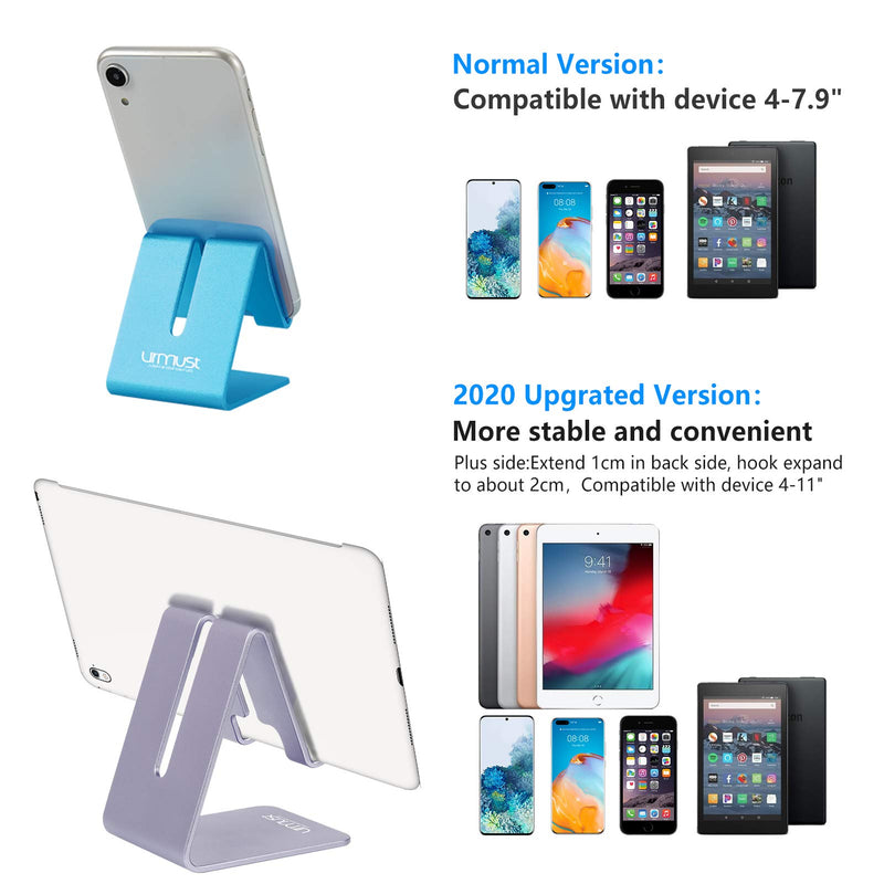 [Australia - AusPower] - Urmust Cell Phone Stand Desk Phone Holder Dock Cradle Stand for iPhone 13 12 11 Pro Max X Xr 8 Plus 7 6 ,Switch,iPad,Tablet(4-10in) [2021 Updated Version] Light Purple D-Purple 